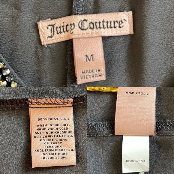 Juicy Couture Cross Back Blouse | Embellished Size M - Picture 7 of 9